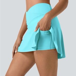 NWT HALARA blue tennis athletic skirt with shorts and pockets